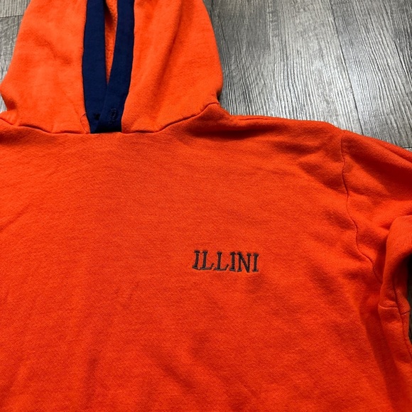Vintage 80s University of Illinois Hoodie Fighting Illini - Picture 5 of 6